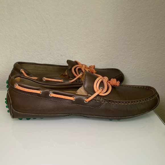 Cole Haan Grant Canoe Camp Moc Dark Brown Loafers with Orange Laces Men’s 9M - Picture 9 of 16